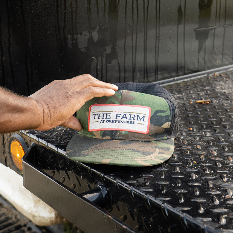 close up of hat in truck bed